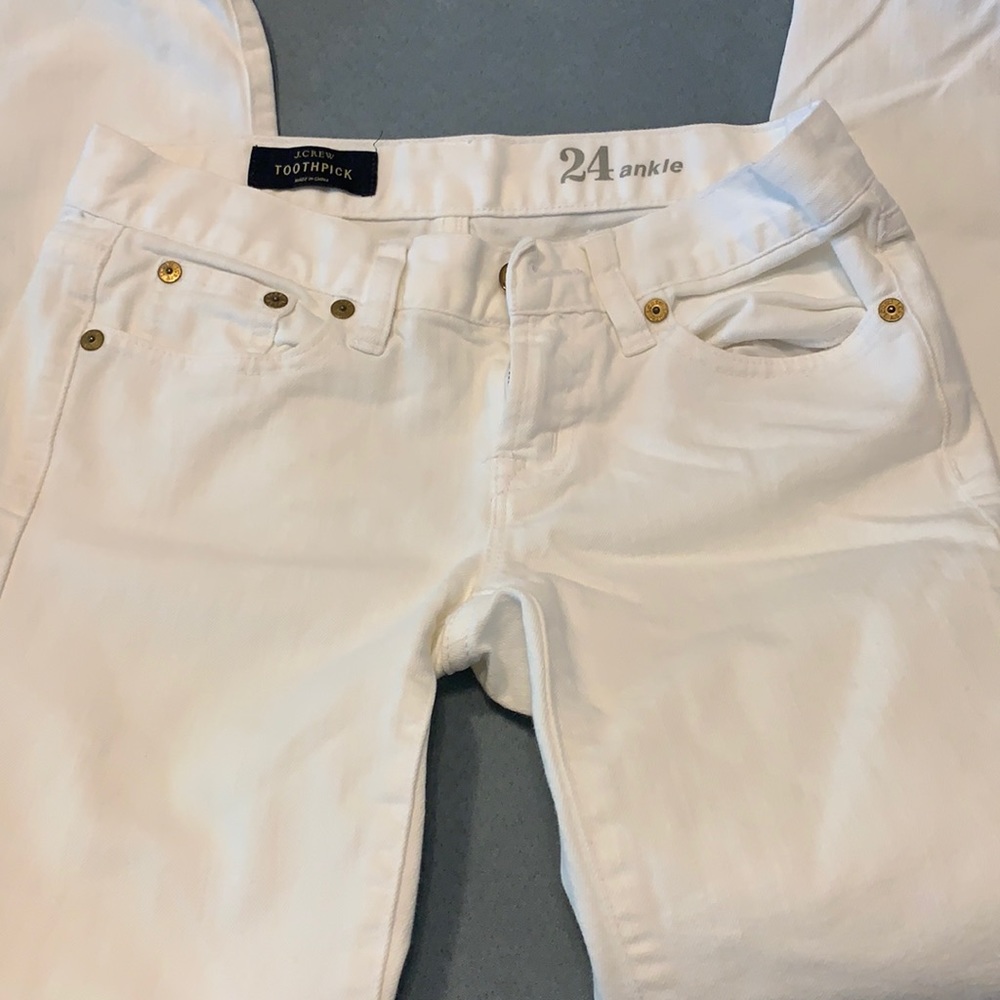 JCrew toothpick white jeans